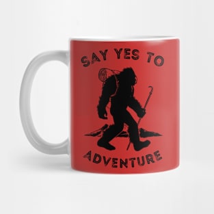 Sasquatch Yes To Adventure - Black Mug